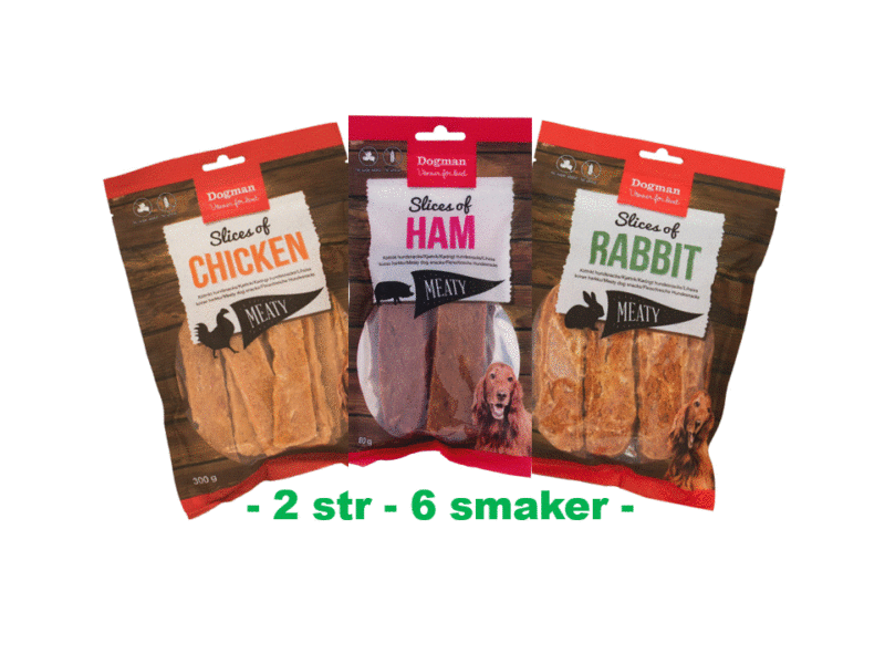 Slices, duck, rabbit, ham, beef.
